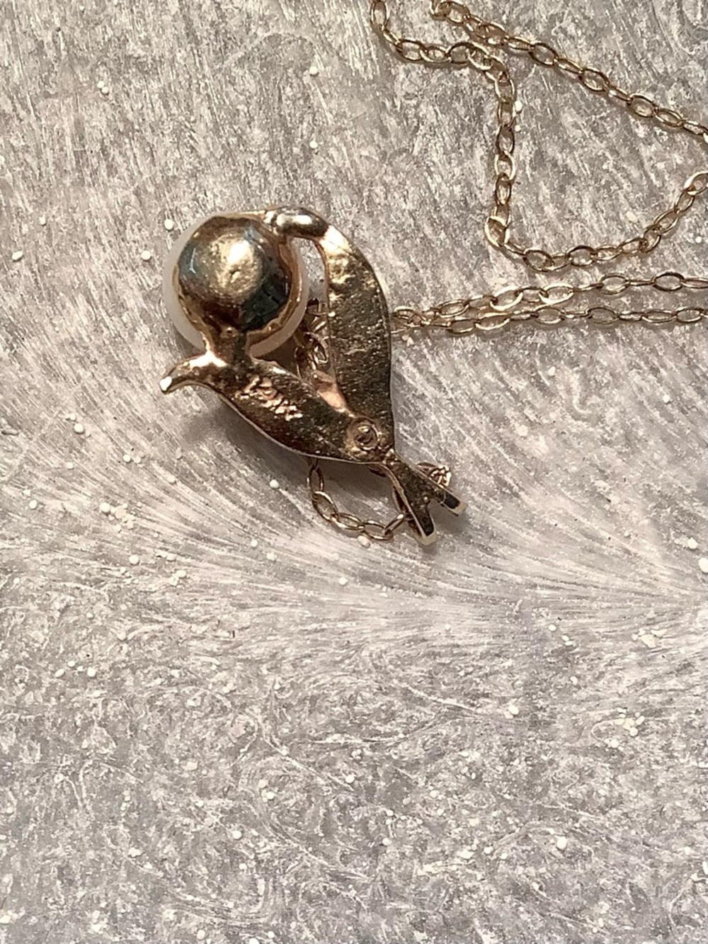 Gold Pearl Teardrop Pendant Necklace - Women Jewelry - Picture 6 of 7